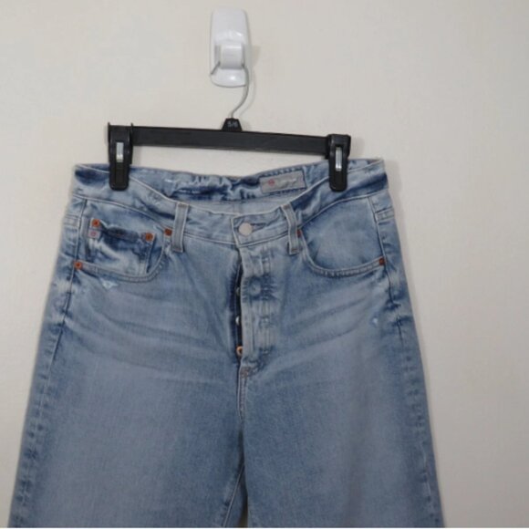 AG Adriano Goldschmied size 31 Kinsley Straight High Rise Crop Jeans NEW $227 - Picture 4 of 8
